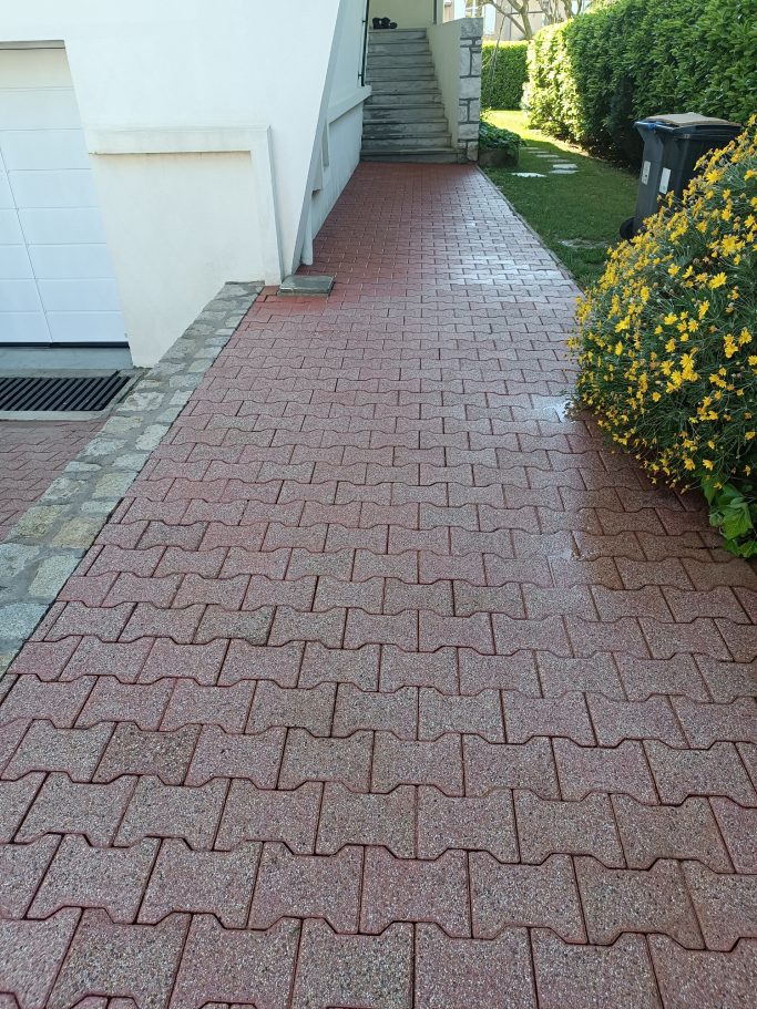 Allée pavés Après nettoyage